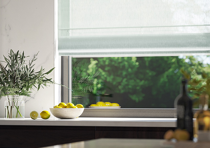 Livorno Voile, Pale Duck Egg - Roman Blind - Image 5